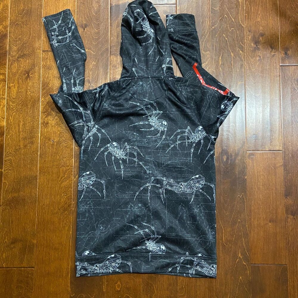Spyder Outdoors Youth Mechanical Spider Blueprint Black Red Hoodie Boy's Size XL - Picture 4 of 7